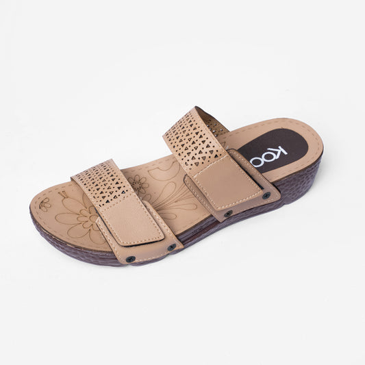 Ladies Double-Strap Wedge Sandals