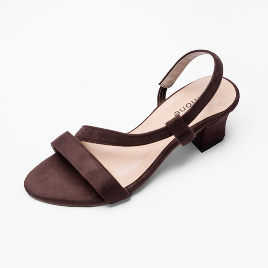 Ladies Low Box Sandal Heel