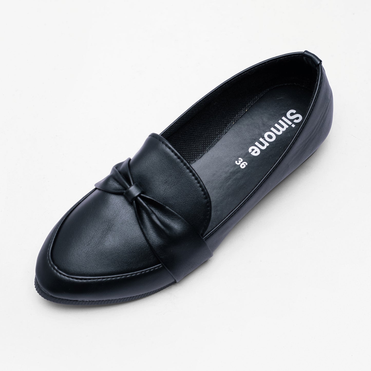 Ladies Bow Accent Slip-On Court Shoe
