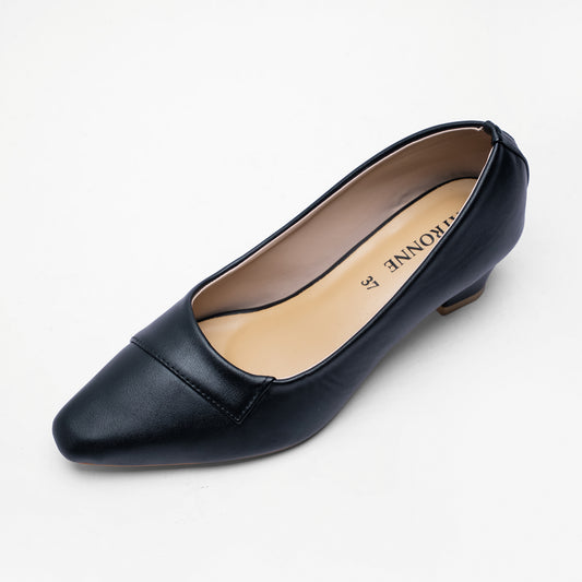 Ladies Box Heel Court Shoe