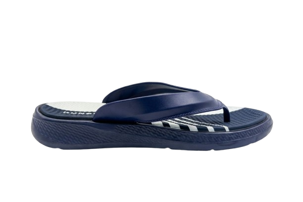 Men's Casual Two-Strap Rubber Sandal – Navy Blue