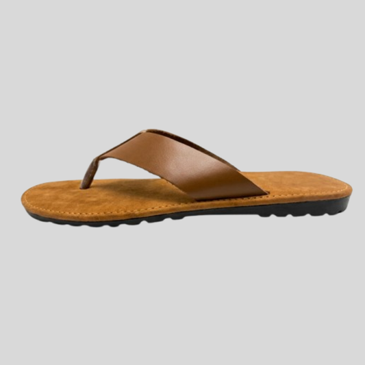 Men's Casual Two Strap Leather Sandal