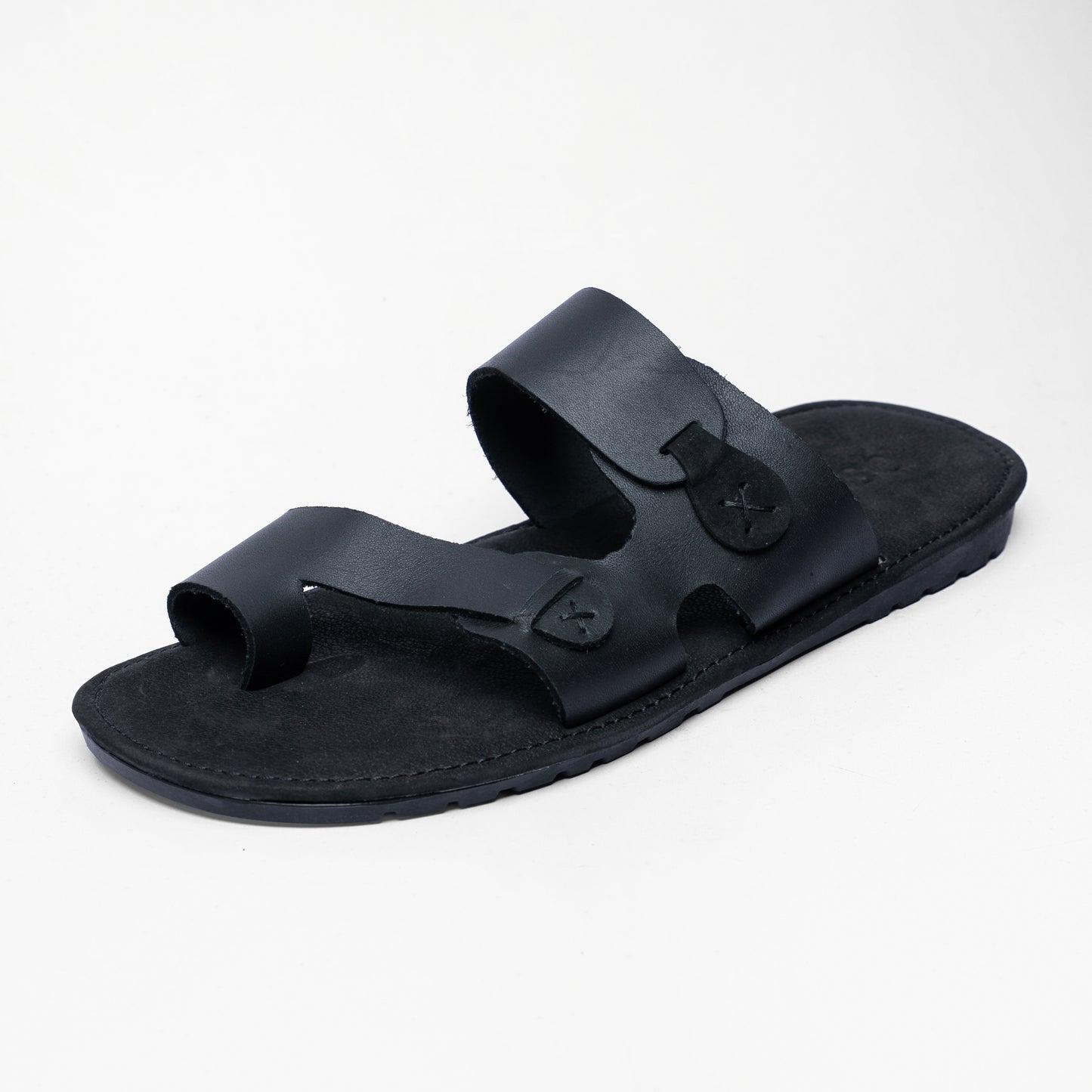 Men's Leather Two-Strap Sandals