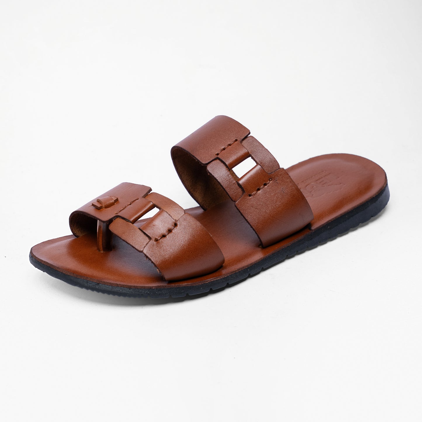 Men's Casual Two-Strap Leather Sandals