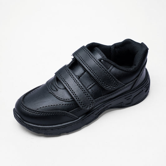 ACTIVO Kids Black Velcro School Shoes