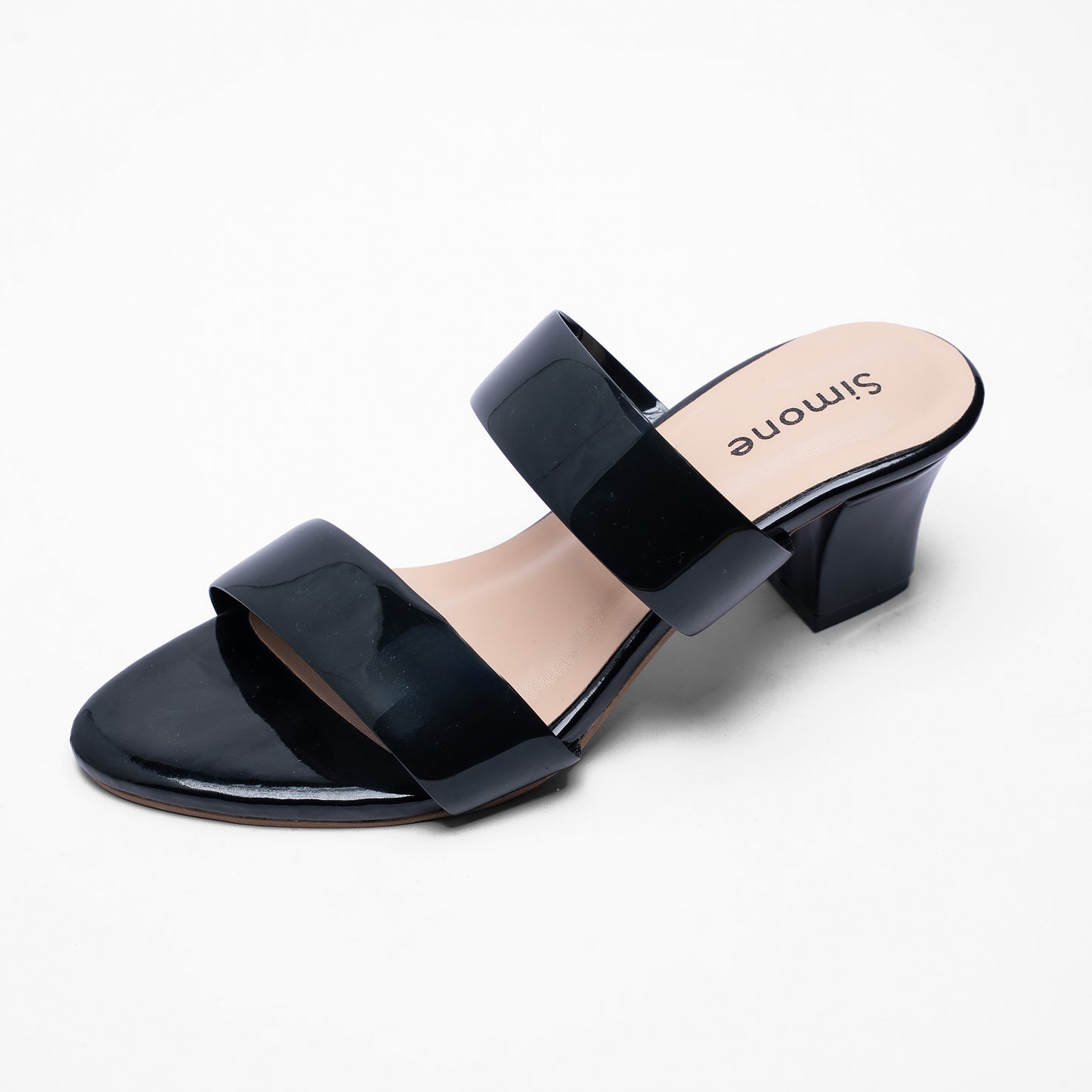 Ladies Transparent Strap Box Heel