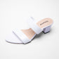 Ladies Transparent Strap Box Heel