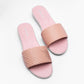 Ladies Padded Textured Slide Sandals