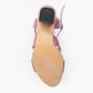 Ladies Criss-Cross Strap Box Heel Sandals