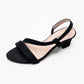 Ladies Low Box Sandal Heel