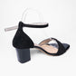 Ladies Suede Block Heel Ankle Strap Sandals