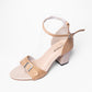 Ladies Suede Block Heel Ankle Strap Sandals