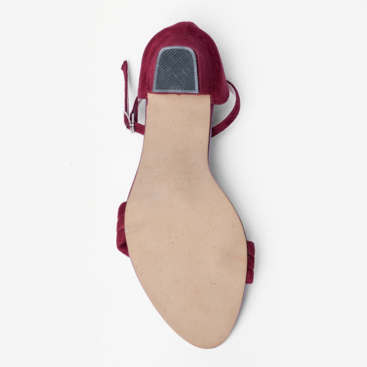 Ladies Ankle Strap Box Heel Sandal