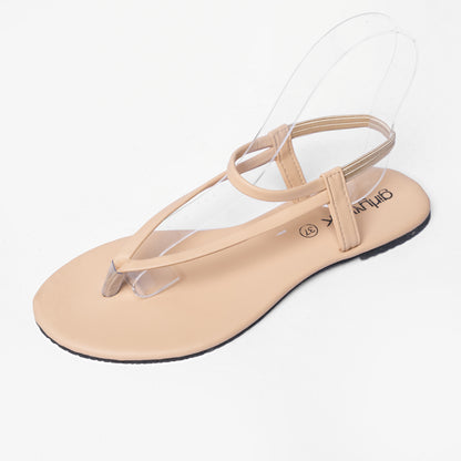 Ladies Ankle Strap Flat Sandal