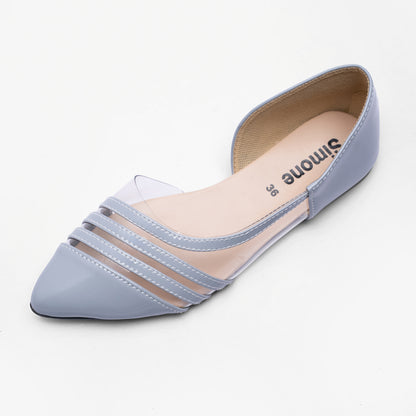 Ladies D'Orsay Striped Transparent Court Shoe