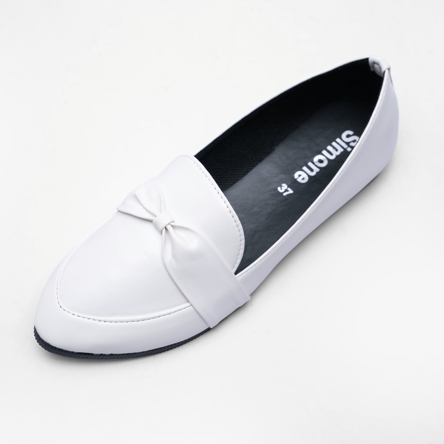 Ladies Bow Accent Slip-On Court Shoe