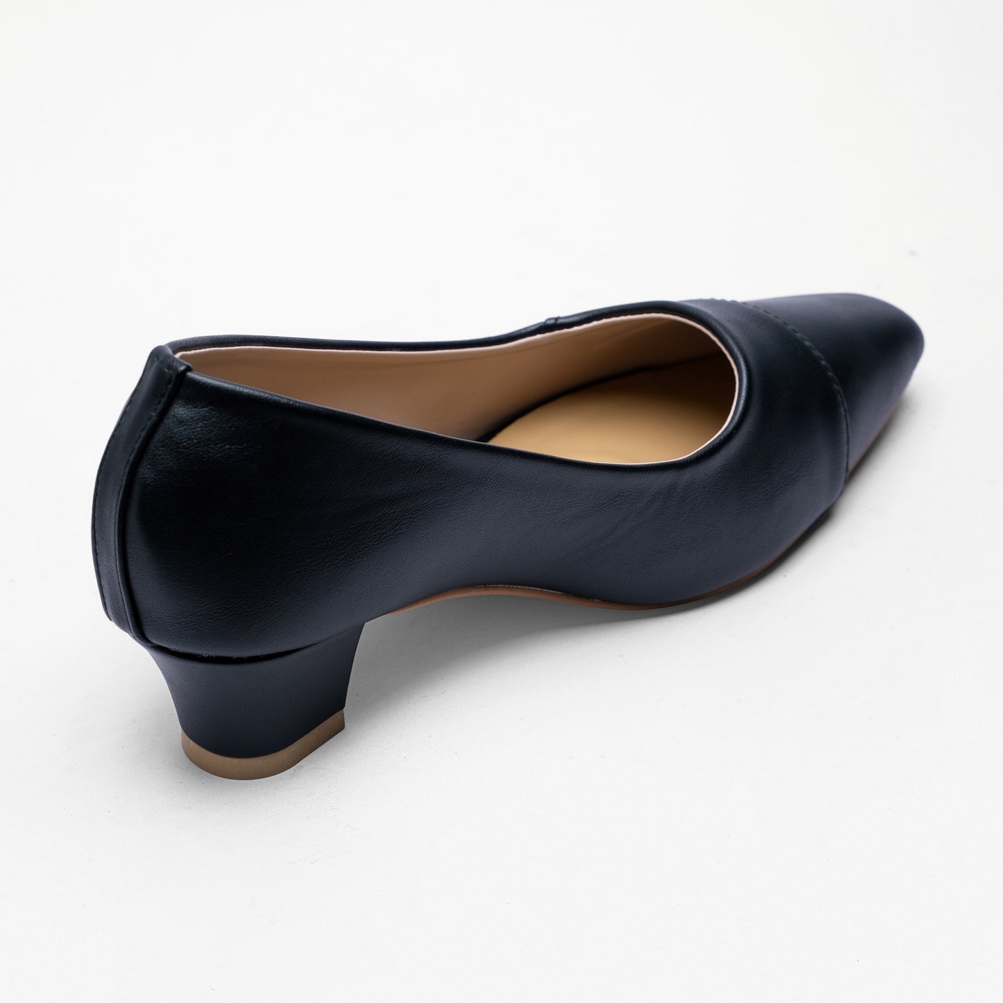 Ladies Box Heel Court Shoe