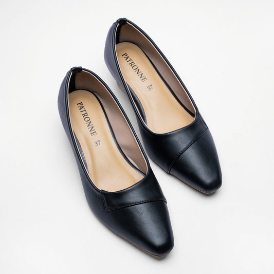 Ladies Box Heel Court Shoe