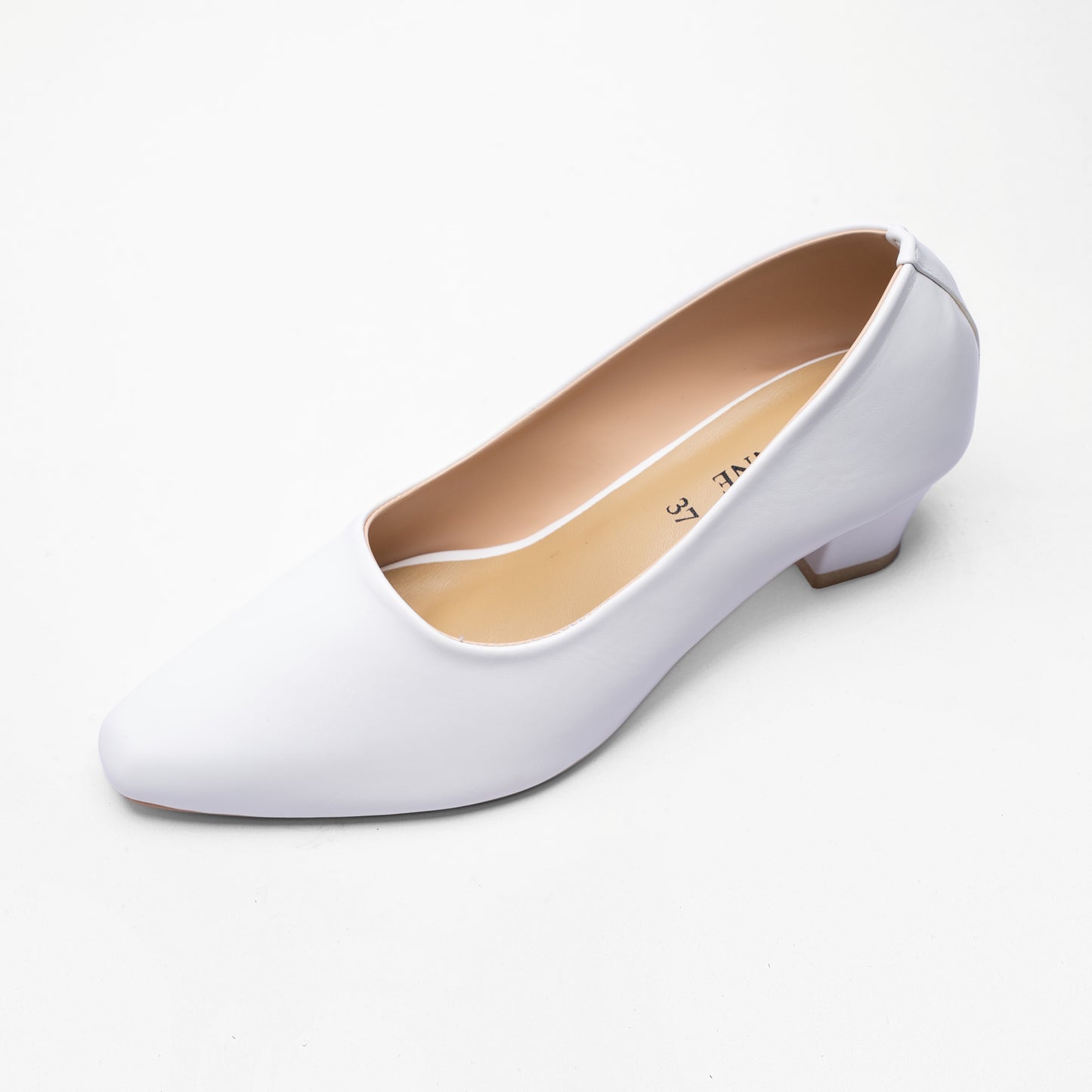 Ladies Box Heel Court Shoe
