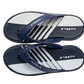 Men's Casual Two-Strap Rubber Sandal – Navy Blue