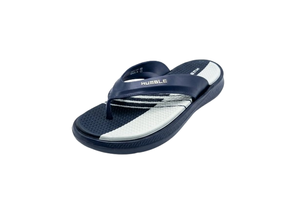 Men's Casual Two-Strap Rubber Sandal – Navy Blue