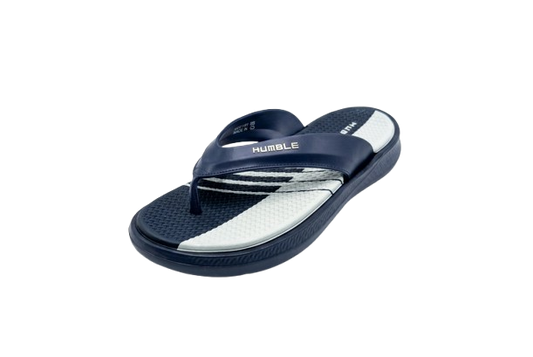 Men's Casual Two-Strap Rubber Sandal – Navy Blue