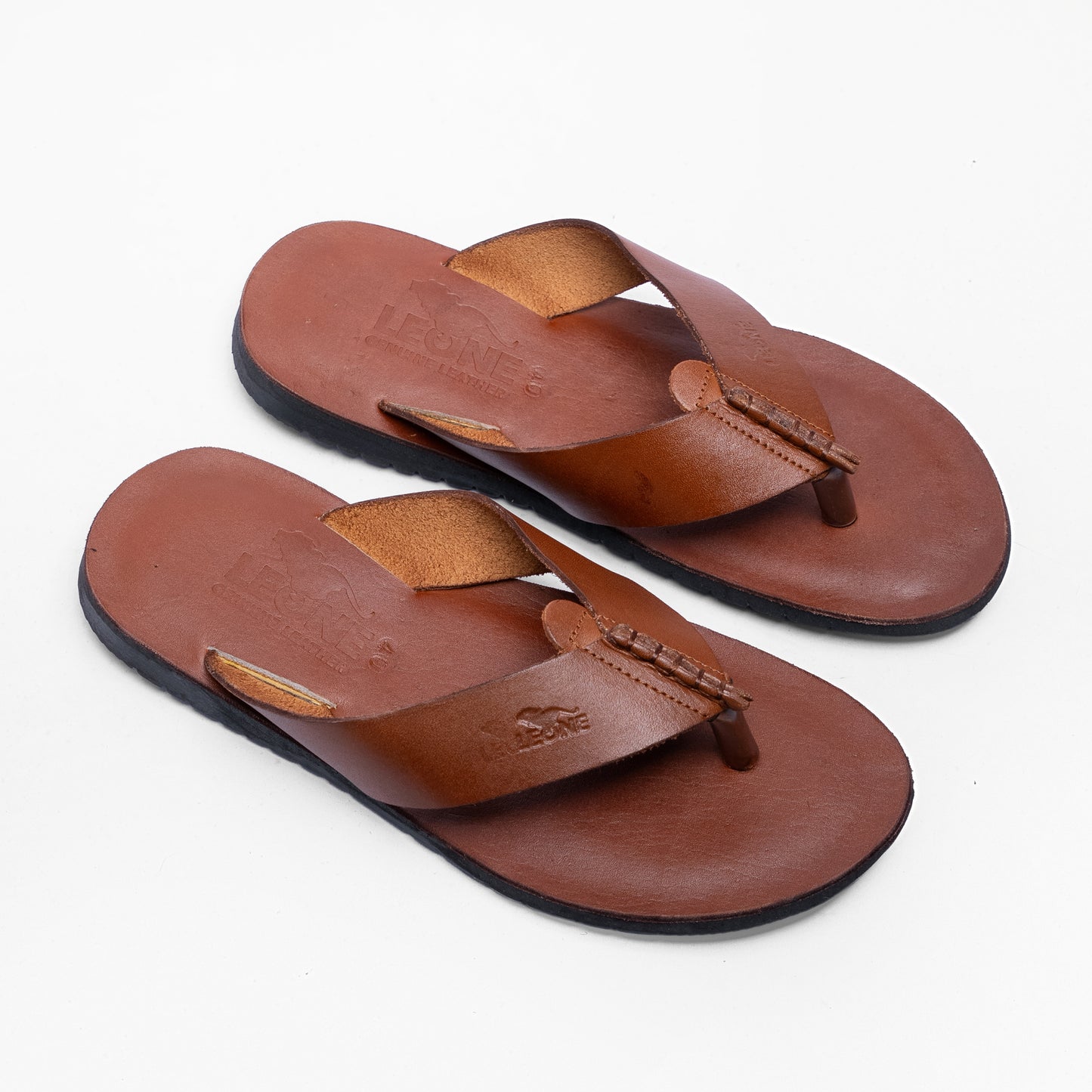 LEONE Men's Genuine Leather Sandals
