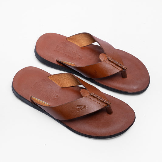 LEONE Men's Genuine Leather Sandals