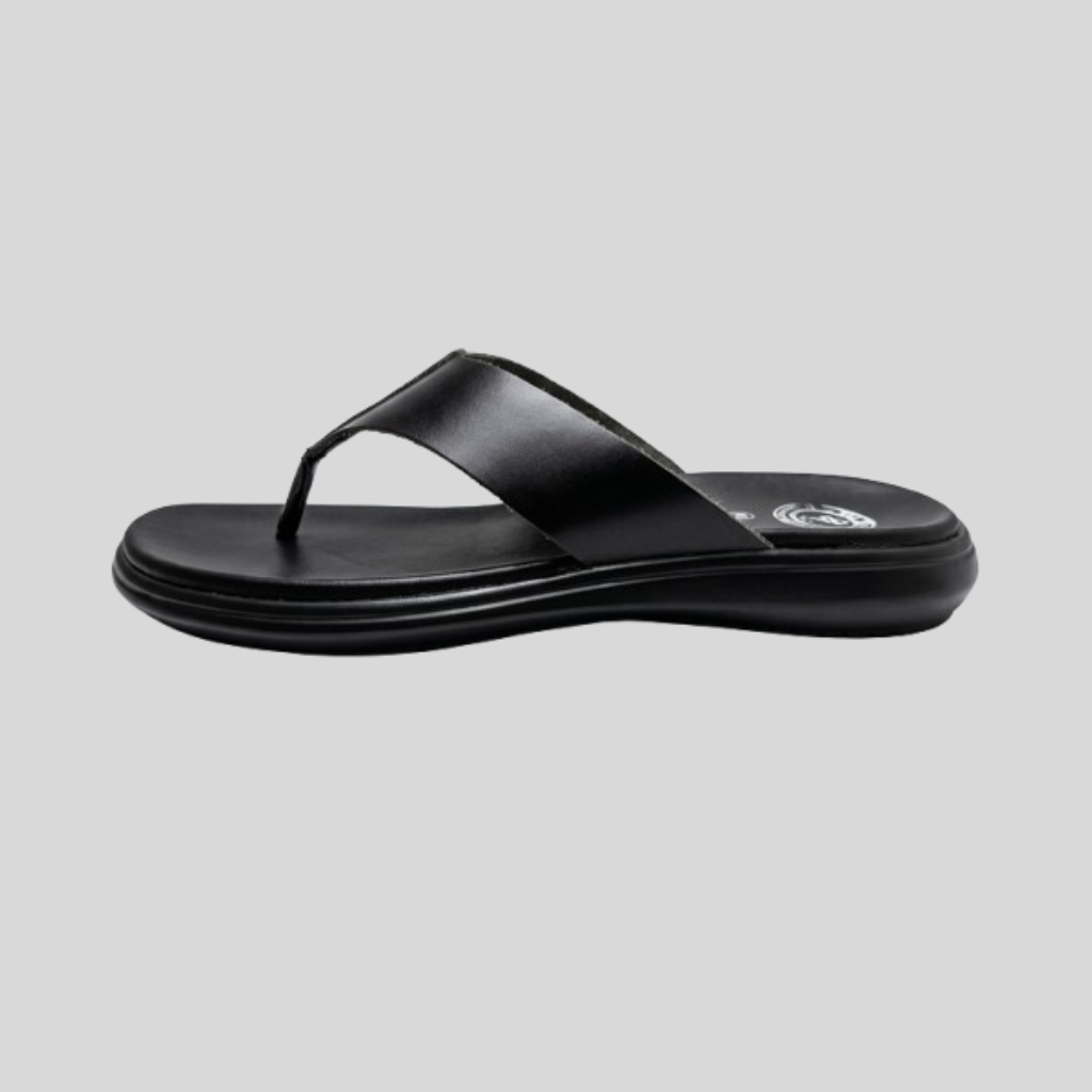 Men's Genuine Leather Sandals – Black