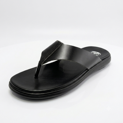 Men's Genuine Leather Sandals – Black