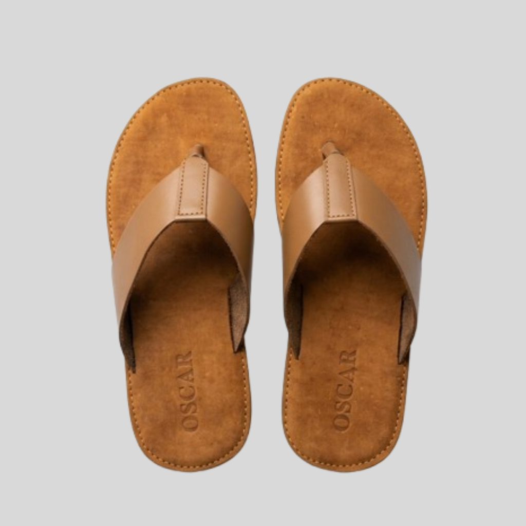 Men's Casual Two Strap Leather Sandal