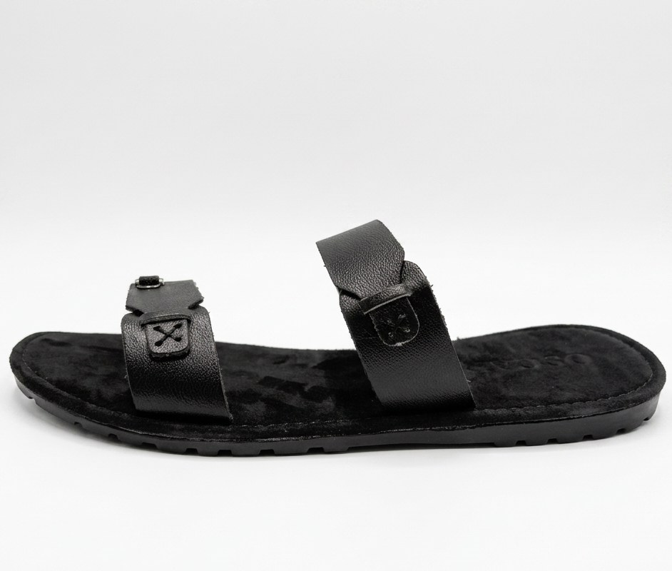 Men's Casual Two-Strap Leather Sandals
