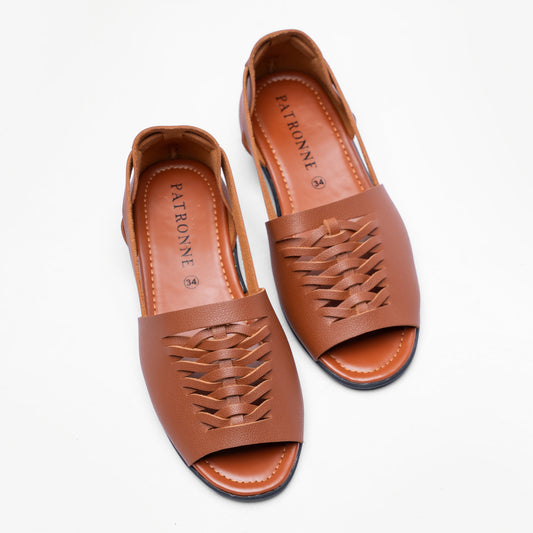 Girls' peep-toe sandals