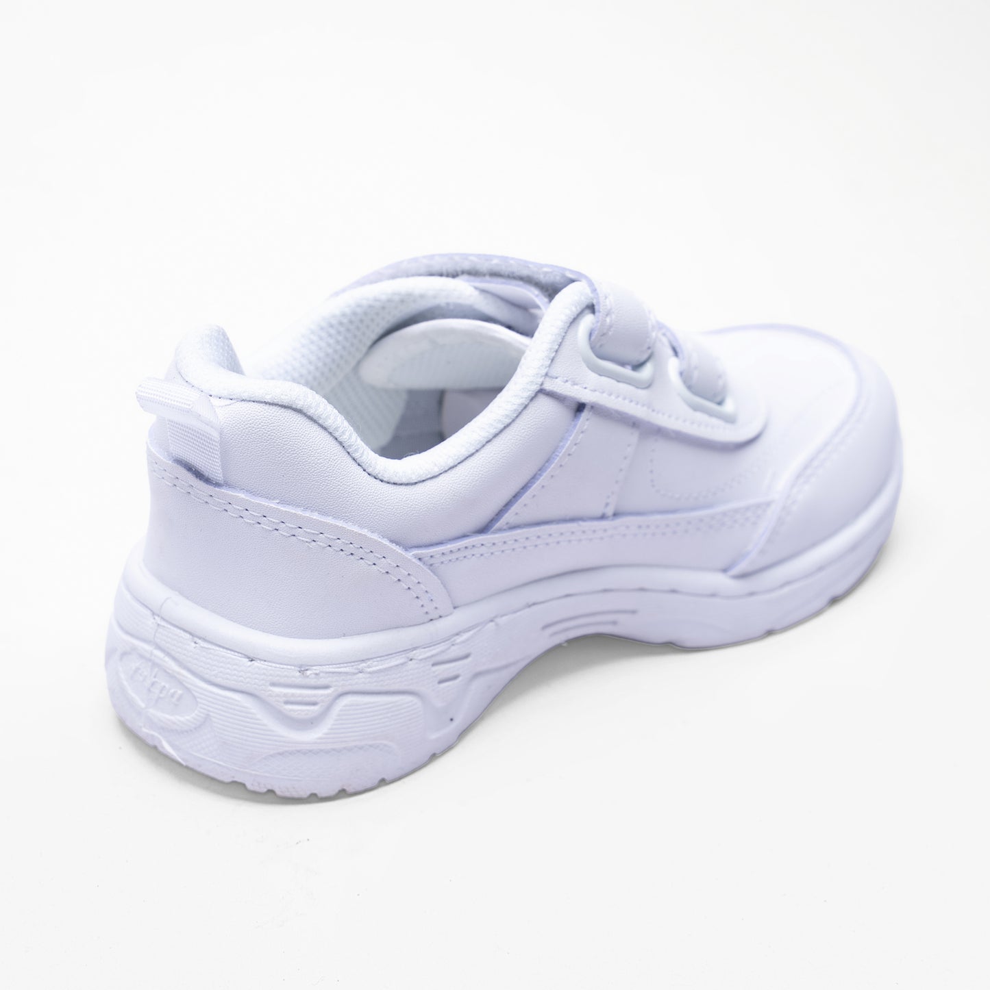 ACTIVO Kids White Velcro School Shoes