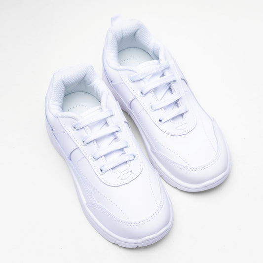 Activo Kids’ Lace-Up White School Shoes