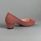 Women's Casual Box Heel Court Shoe