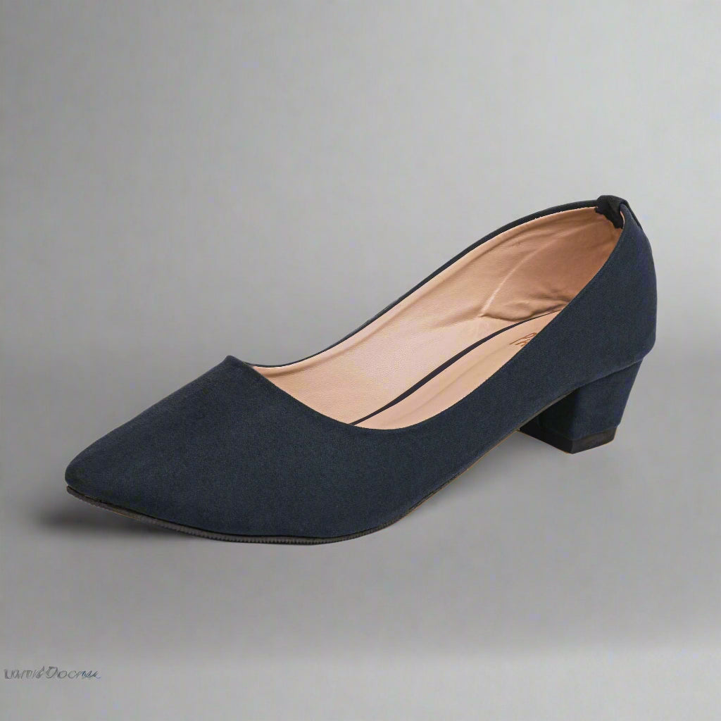 Women's Casual Box Heel Court Shoe