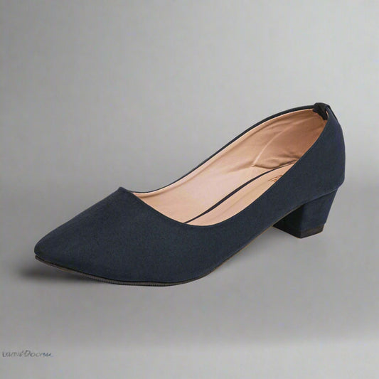 Women's Casual Box Heel Court Shoe