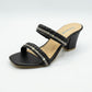 Women's Box Heel Slip On Sandal