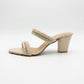 Women's Box Heel Slip On Sandal